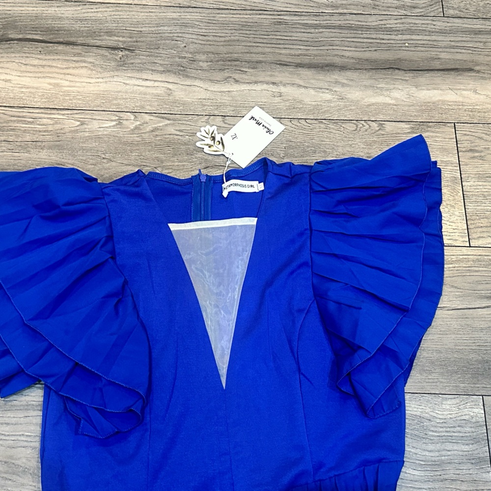 Elegant Blue Jumpsuit - Picture 4 of 5